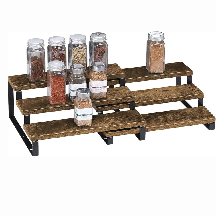 Wooden free standing spice rack new arrivals